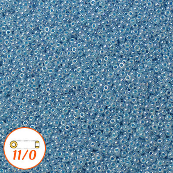 Miyuki seed beads 11/0, I-D aqua ceylon, 10g blå