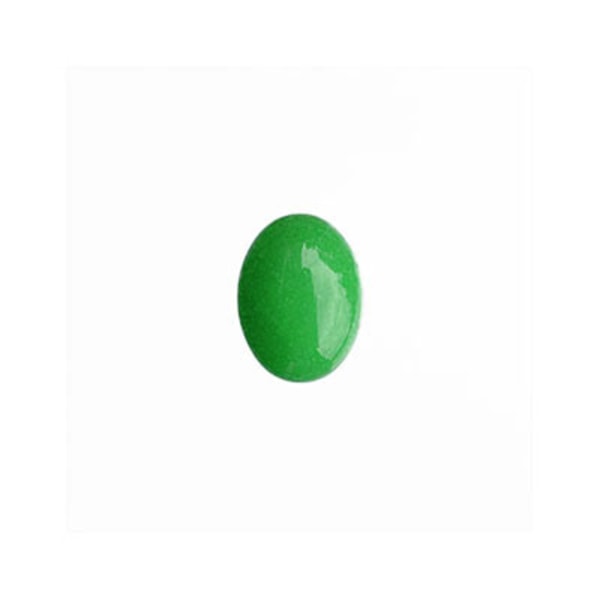 Cabochon, färgad "Malaysia jade", vårgrön, 12x16mm oval, 1st grön