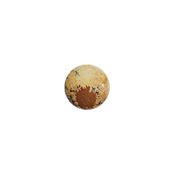 Cabochon, naturlig landskapsjaspis, 12mm rund, 1st brun