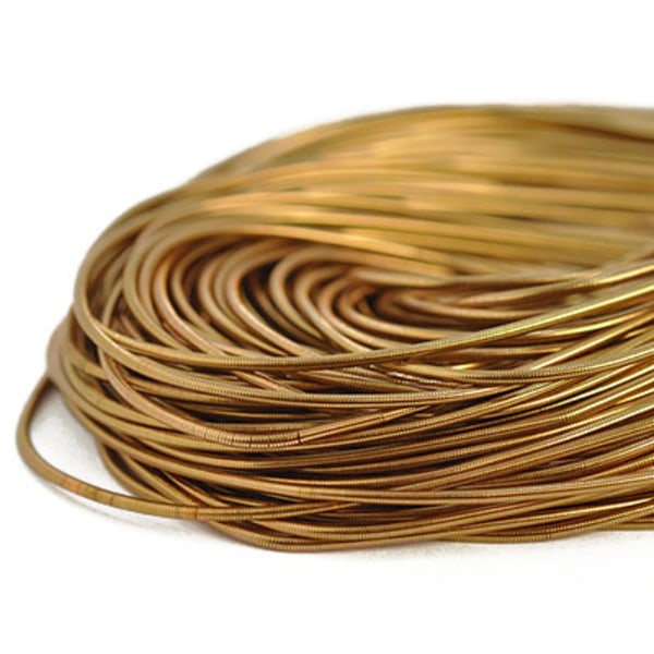 Mjuk cannetille wire för pärlbroderier, 1mm grov, bronsfärgad, c