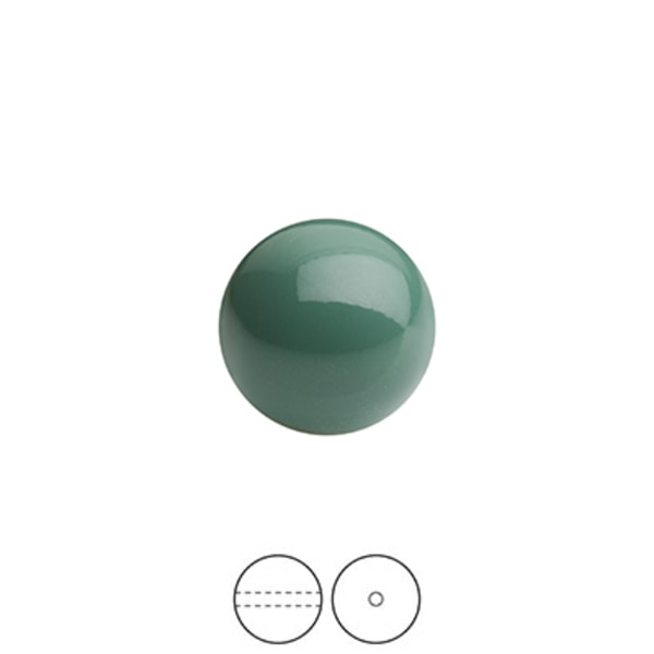 Preciosa Nacre Pearls (premiumkvalitet), 10mm, Sage, 5st