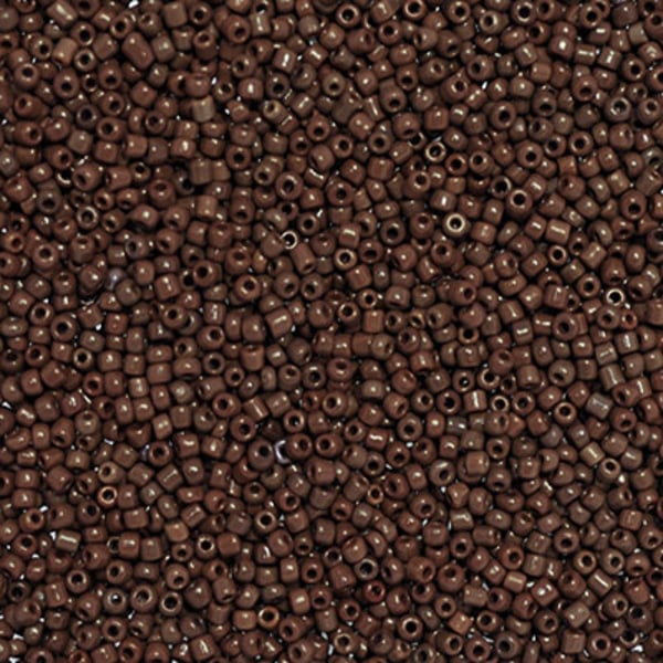 Seed beads, ca 2mm, chokladbruna, 20g brun
