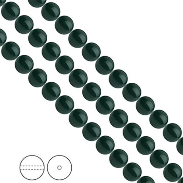 Preciosa Nacre Pearls (premiumkvalitet), 8mm, Malachite, 20st