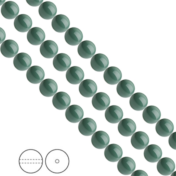 Preciosa Nacre Pearls (premiumkvalitet), 8mm, Sage, 20st