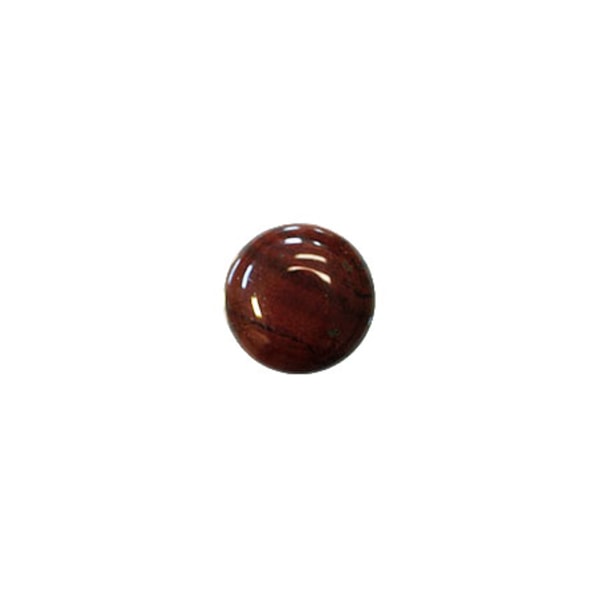 Cabochon, naturlig rödbrun jaspis, 10mm rund, 1st brun