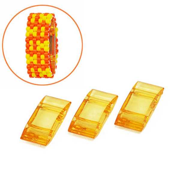 Carrier beads, 9x18mm stompärlor av akryl, orangea, 20st orange