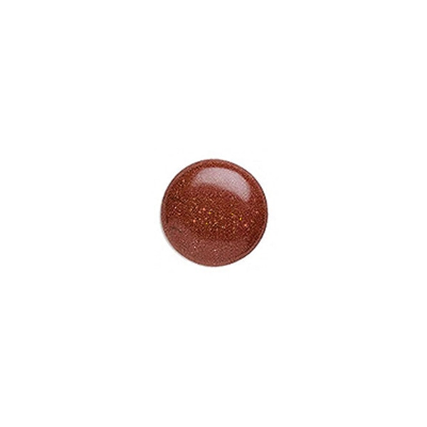 Cabochon, brun "guldsten", 10mm rund, 1st brun