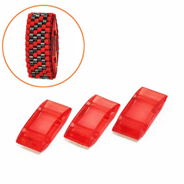 Carrier beads, 9x18mm stompärlor av akryl, röda, 20st röd
