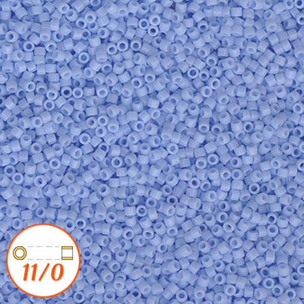 Miyuki Delica 11/0, opaque agate blue, 5g