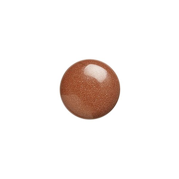 Cabochon, brun "guldsten", 20mm rund, 1st brun