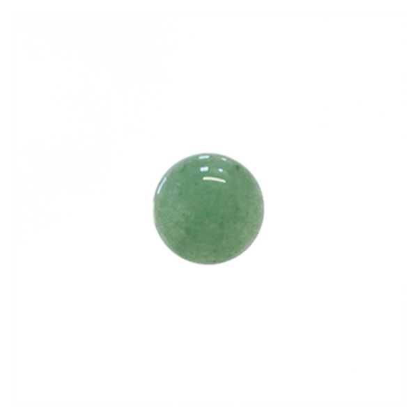 Cabochon, naturlig grön aventurin, 12mm rund, 1st grön