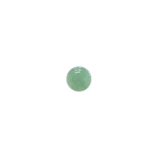 Cabochon, naturlig grön aventurin, 6mm rund, 1st grön