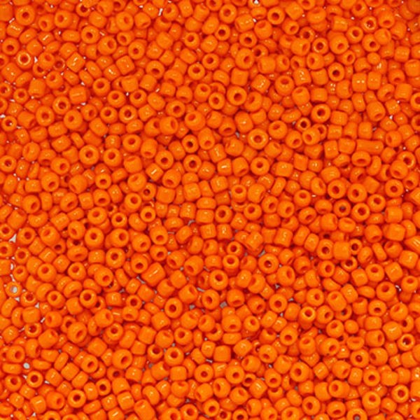 Seed beads, ca 2mm, orangea, 20g orange