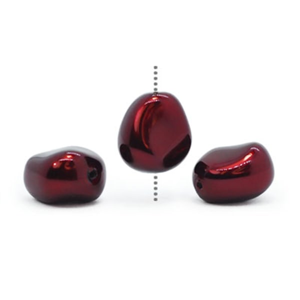 Preciosa Elliptic Pearls (premiumkvalitet), 11x9.5mm, Bordeaux,