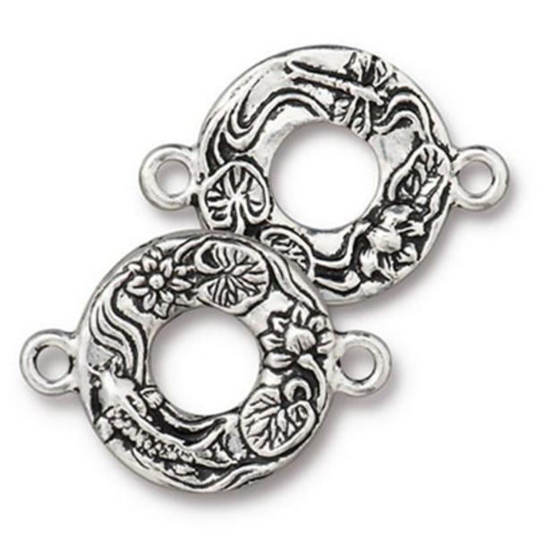 TierraCast länk Koi Link, 18x26mm, silverpläterad, 1st silver