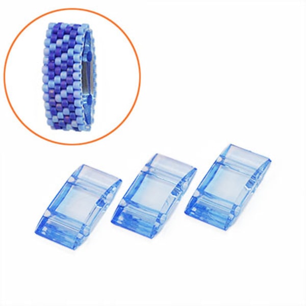Carrier beads, 9x18mm stompärlor av akryl, ljusblåa, 20st blå