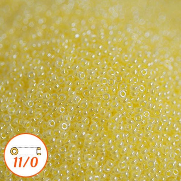 Miyuki seed beads 11/0, I-D creamy yellow ceylon, 10g gul