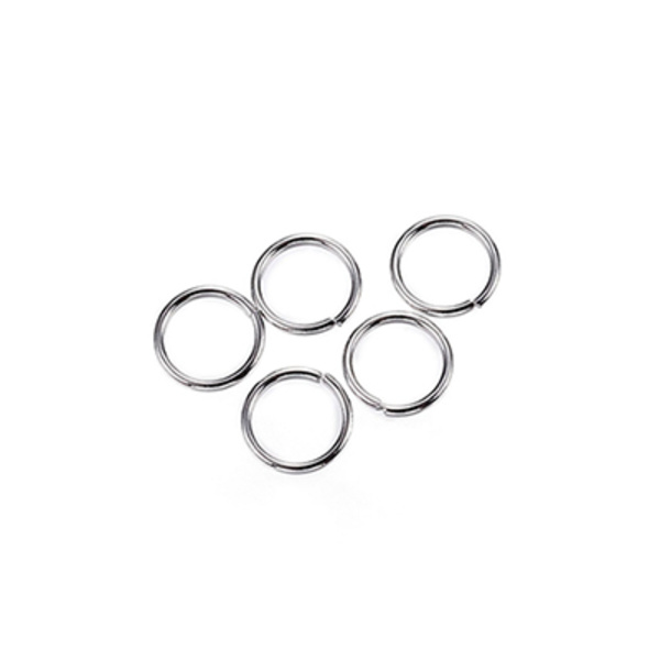 Öppna motringar av rostfritt kirurgiskt stål, 4x0.6mm, 5g (ca 20 silver