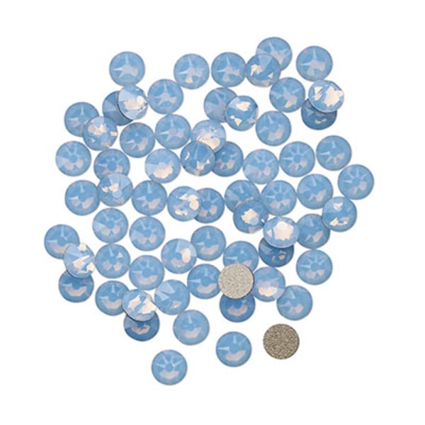 Swarovski flat back strass, 3-3.2mm, air blue opal, 20-pack blå