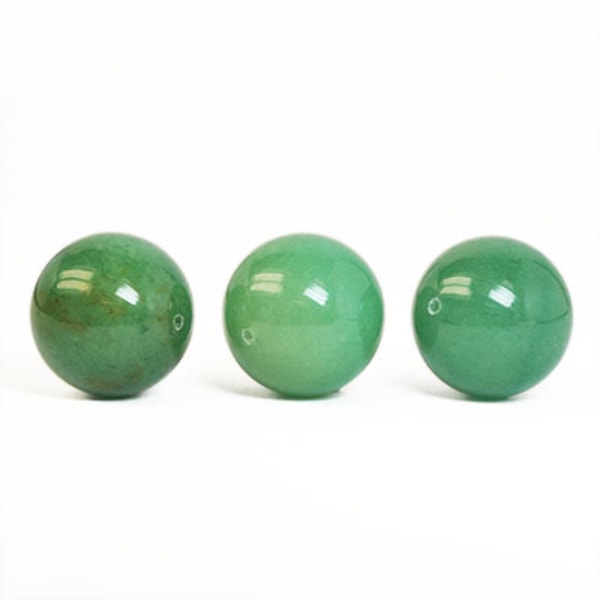 Stora pärlor av naturlig grön aventurin, 18mm, 2st