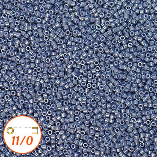 Miyuki Delica 11/0, blueberry luster, 5g blå