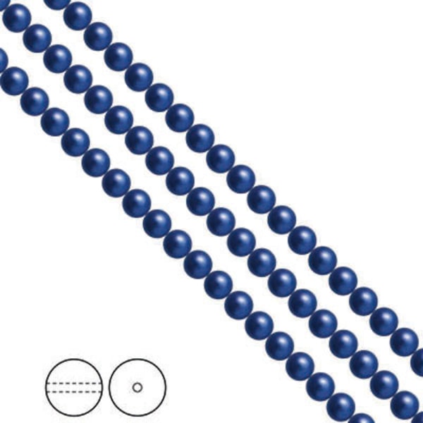 Preciosa Nacre Pearls (premiumkvalitet), 4mm, Blue, 30st