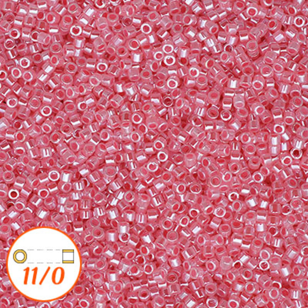 Miyuki Delica 11/0, I-D rose ceylon, 5g rosa