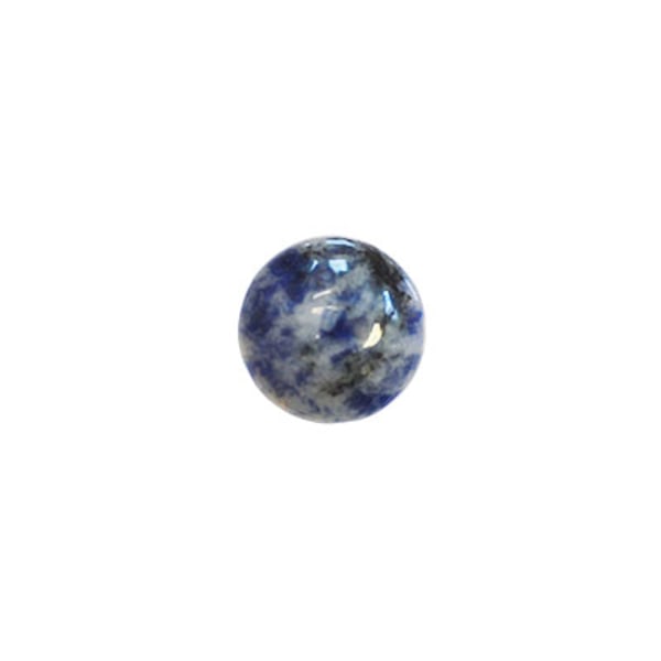 Cabochon, naturlig sodalit, 14mm rund, 1st blå