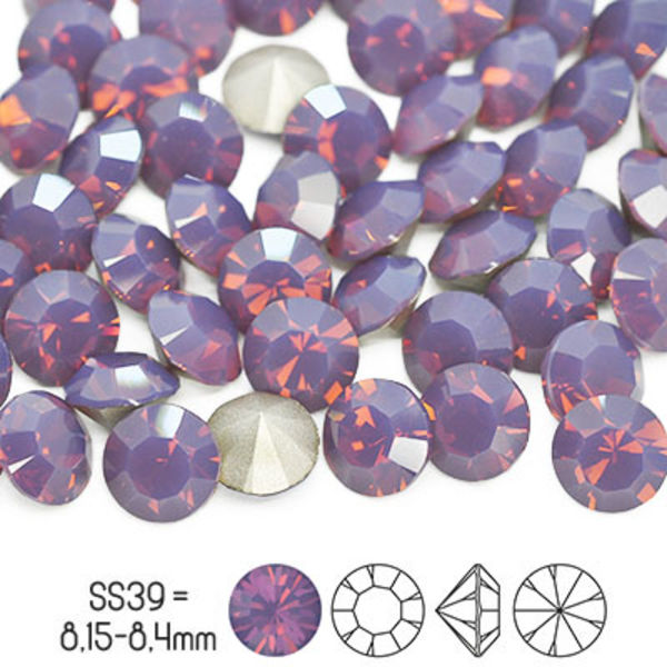 Preciosa chatons, SS39 (ca 8mm), Amethyst Opal, 4st lila