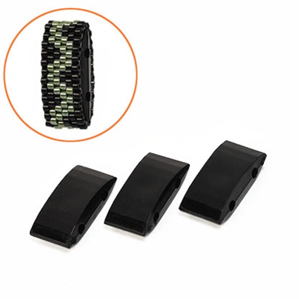 Carrier beads, 9x18mm stompärlor av akryl, svarta, 20st svart
