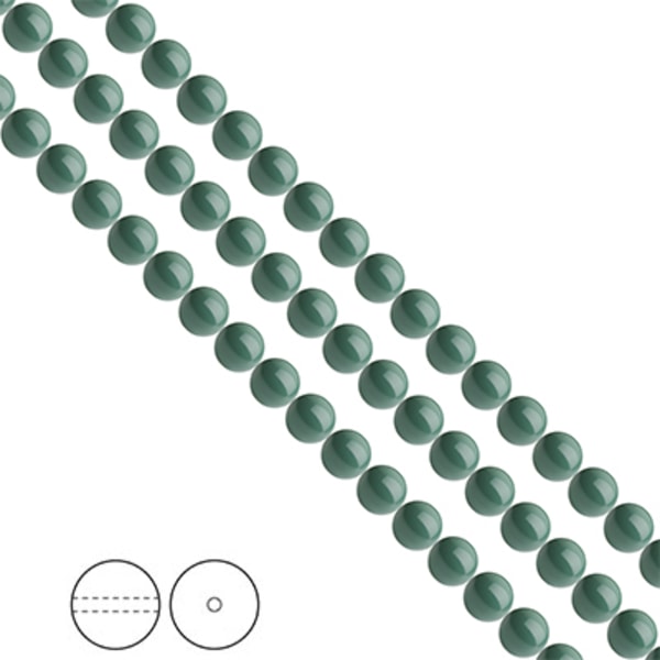 Preciosa Nacre Pearls (premiumkvalitet), 5mm, Sage, 25st
