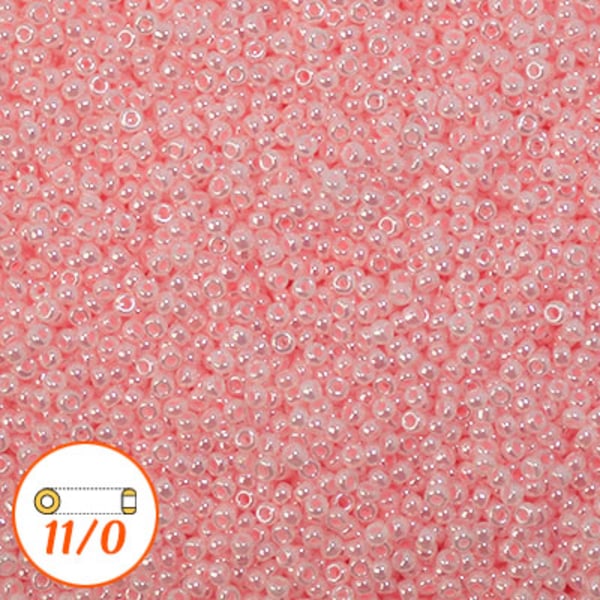 Miyuki seed beads 11/0, I-D pink ceylon, 10g rosa