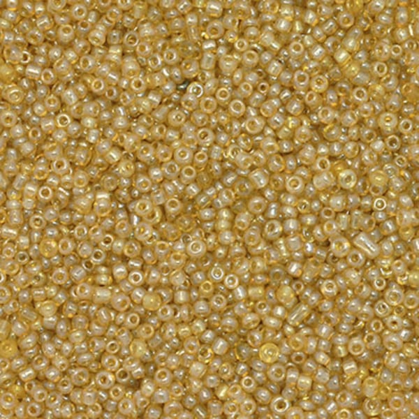 Seed beads, ca 2mm, skimrande beige, 20g beige