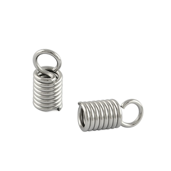 Spiralformade remavslut, rostfritt kirurgiskt stål, 2mm innersto silver 20