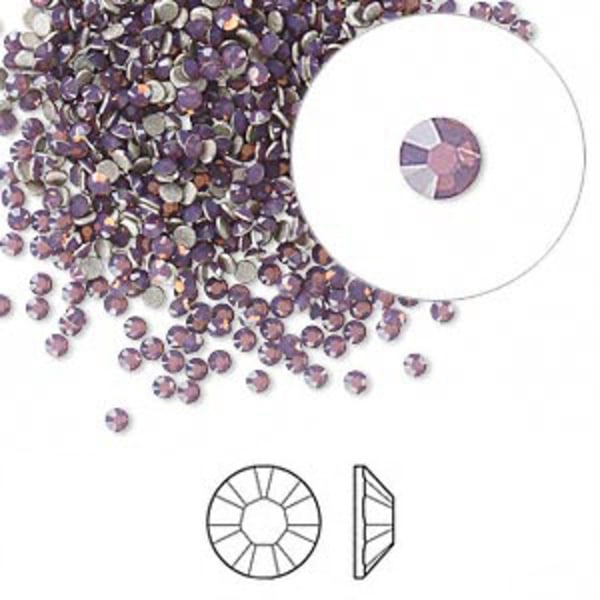 Swarovski flat back strass, 1.7-1.9mm, cyclamen opal, 20-pack lila