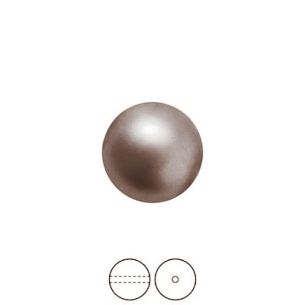 Preciosa Nacre Pearls (premiumkvalitet), 12mm, Dark Grey, 2st