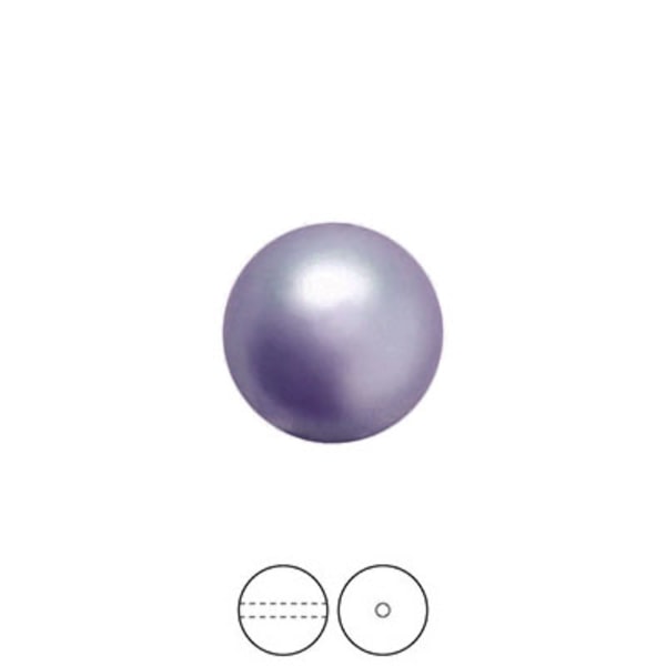 Preciosa Nacre Pearls (premiumkvalitet), 10mm, Lavender, 5st