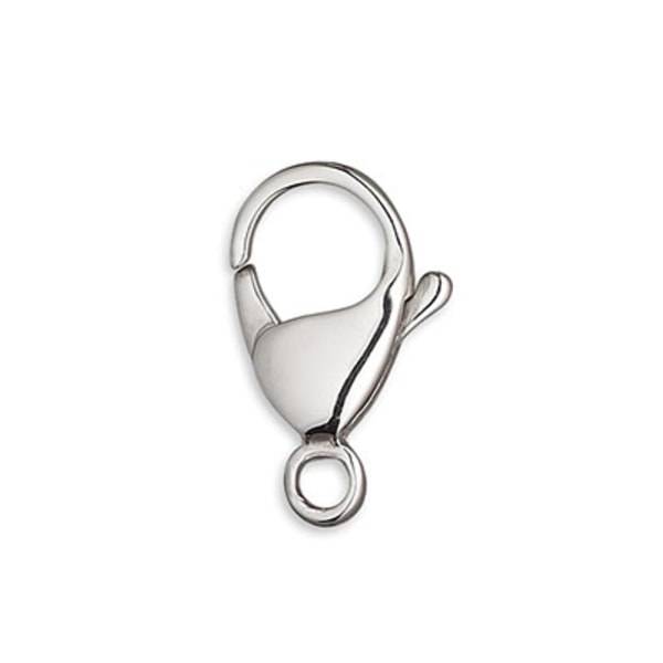Klolås av rostfritt kirurgiskt stål, 19x12mm, 5/50st silver 50
