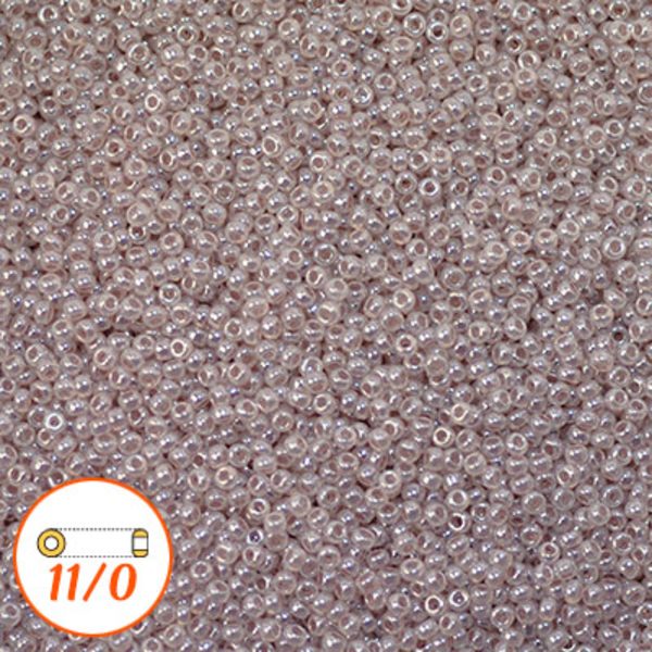 Miyuki seed beads 11/0, I-D light mauve ceylon, 10g lila