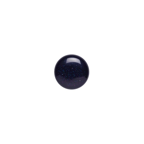 Cabochon, blå "guldsten", 14mm rund, 1st blå