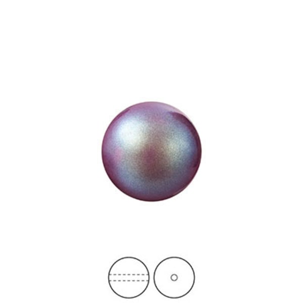 Preciosa Nacre Pearls (premiumkvalitet), 10mm, Pearlescent Viole
