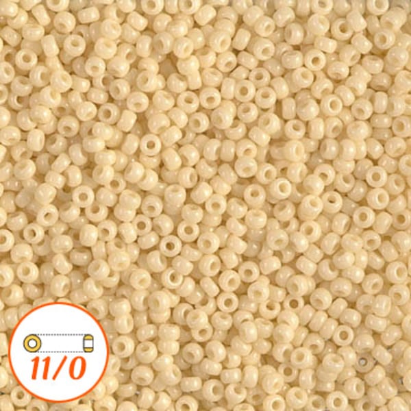 Miyuki seed beads 11/0, opaque beige, 10g