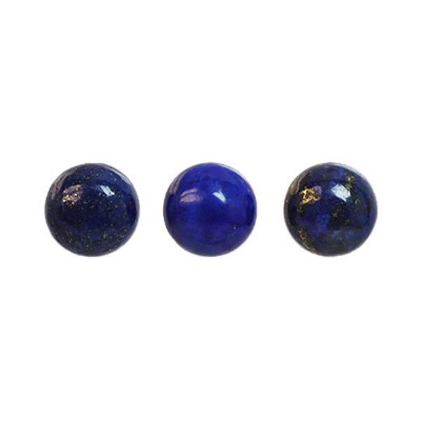 Cabochon, naturlig lapis lazuli, ca 10mm rund, 1st blå