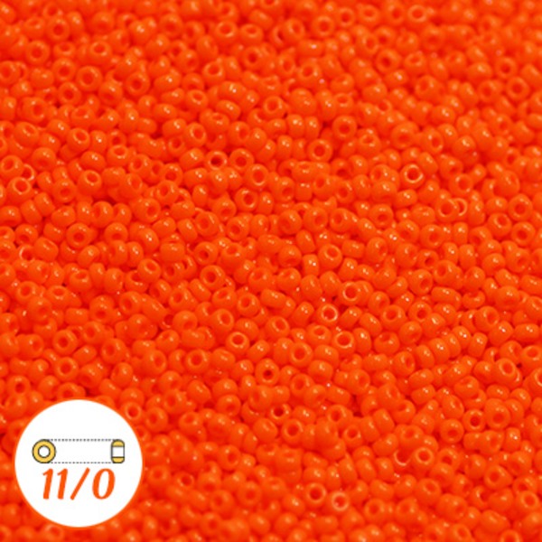 Miyuki seed beads 11/0, opaque orange, 10g orange