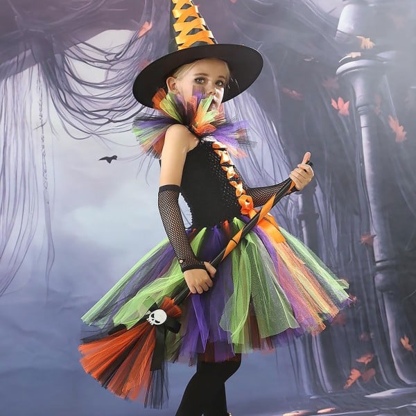 IC Halloween Karneval flicka prinsesskjol cosplay. Orange M
