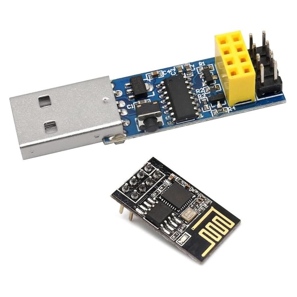 USB till Esp8266 Breakout Ch340c Esp-01 Esp-01s Prog Wifi Programmerare Nedladdningsadapter med återställning Au