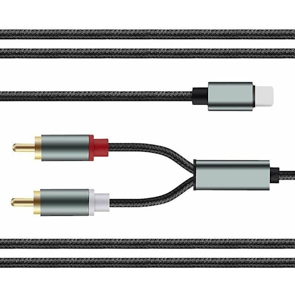 Apple - 2RCA Lotus -äänikaapeli - Matkapuhelinlinkki iPhone-kaiuttimen äänivahvistimeen..DEBUNS