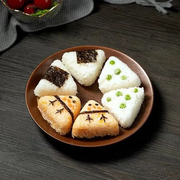 Trekantet Onigiri Form Madkasse PP Sushi Risbold Beholder til Picnic Arbejde Snacks Blå 21 x 4.3cm Blue 21x4.3cm