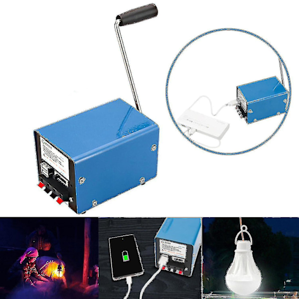 Utendørs 20w manuell håndgenerator USB elektrisk dynamo kraft nødtelefonlader  [xh]