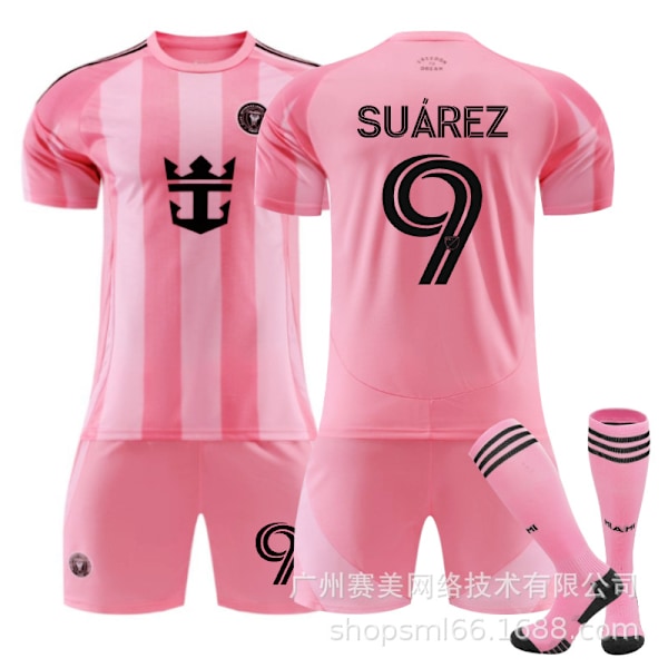Miami International Home Stadium Nr. 10 Messi Trøje Nr. 9 Suarez 23 Beckham Børnefodbold Size 9 socks twenty two#
